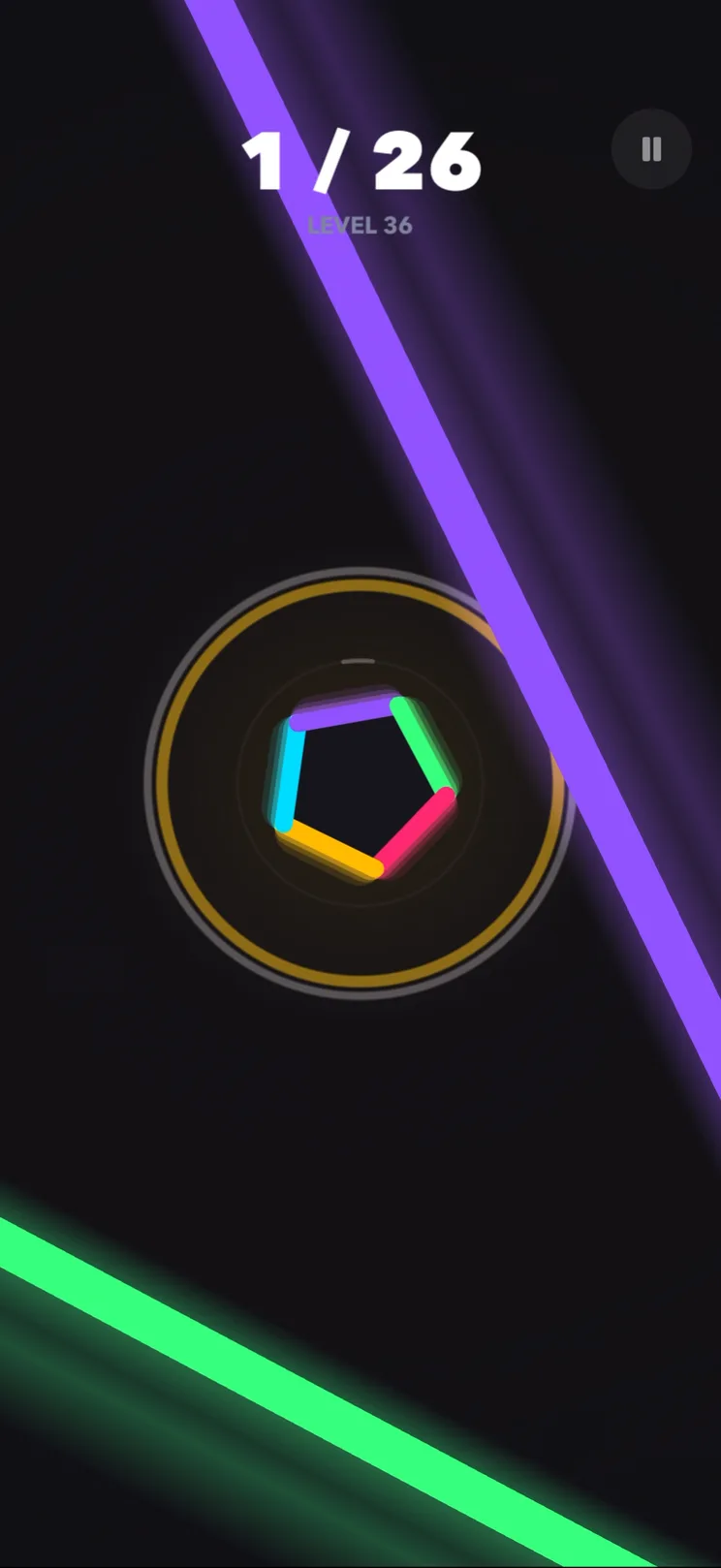 The pentagon inside the gold ring